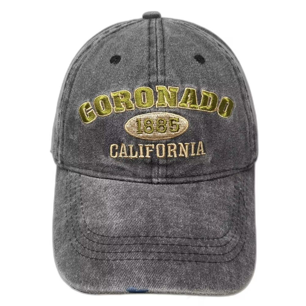 Lucky 7 Baseball Cap Gray Green OS Coronado California 1885 Embroidered Hat